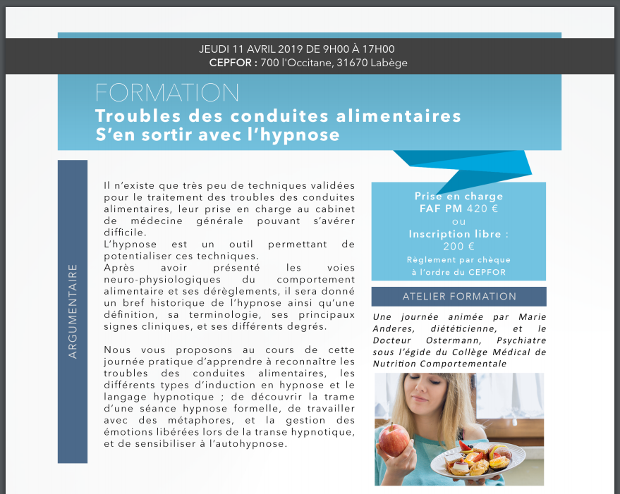 programme de traitement hypnose