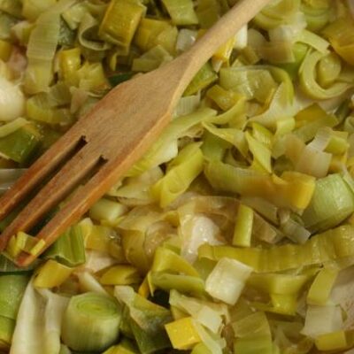 Fondue de poireaux & œufs