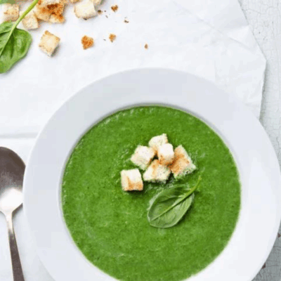 Soupe aux épinards