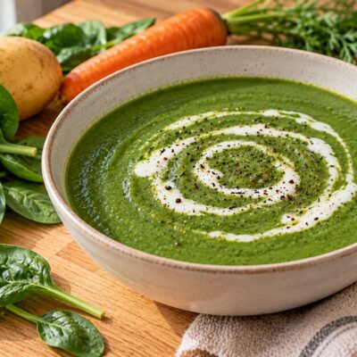 Soupe aux épinards